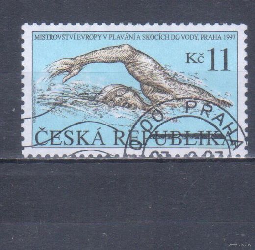[1727] Чехия 1997. Спорт.Плавание. Одиночный выпуск.Гашеная марка.