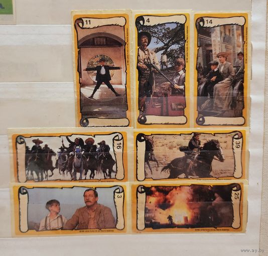 Indiana Jones (Dunkin) НАКЛЕЙКИ ИНДИАНА ДЖОНС 7 ШТУК ЛОТ