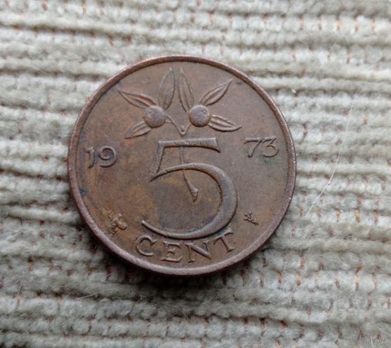 Werty71 Нидерланды 5 центов 1973 петух