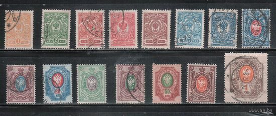 Россия-1908 (Заг.94-108)  гаш.  , Стандарт, 19-й выпуск,  (полная серия)(3)