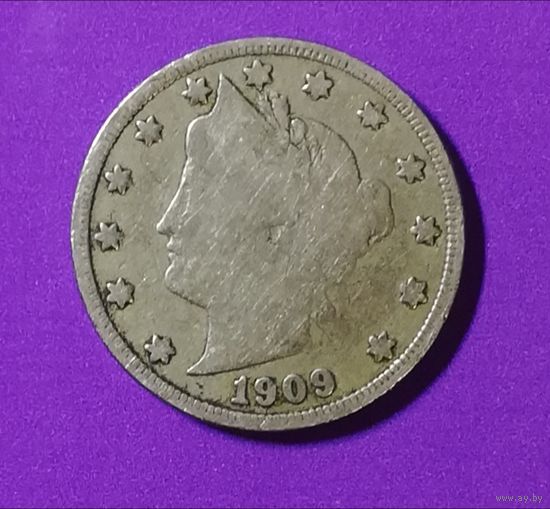 5 центов США 1909 г.