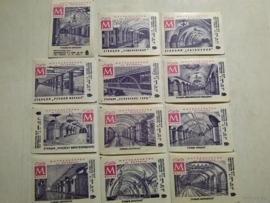 Спичечные этикетки ф.Борисов. Метро