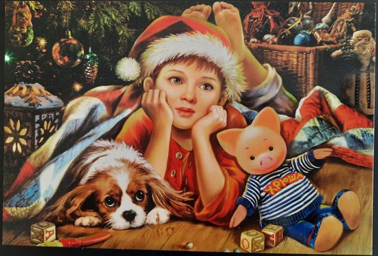 С Новым годом! Худ.Н.Стрелкина. Россия. 2018 г.