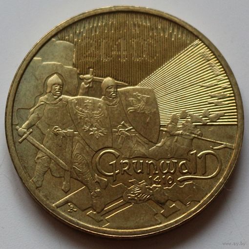 Польша 2 злотых 2010 год "Великие сражения - Грюнвальдская битва"
