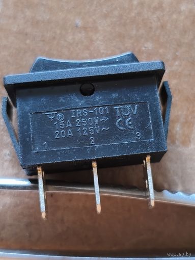 Переключатель клавишный (рокерный) IRS-101, выключатель, три положения с фиксацией