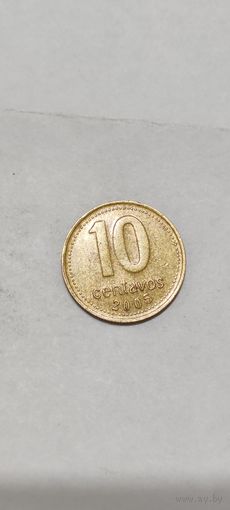 Аргентина 10 сентавос 2005