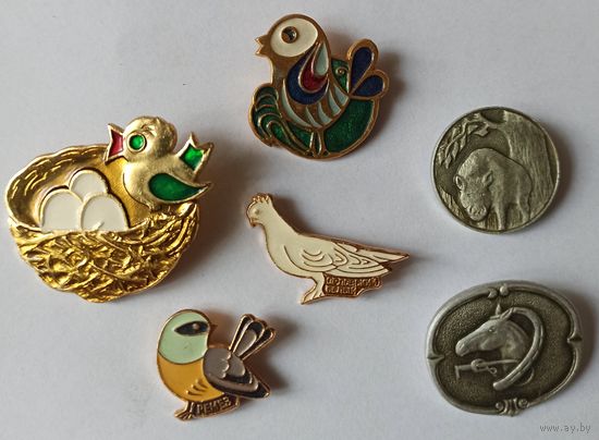 Знак, значки детские 6 шт.