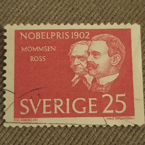 Швеция. Нобелевские лауреаты 1902 год. Mommsen. Ross