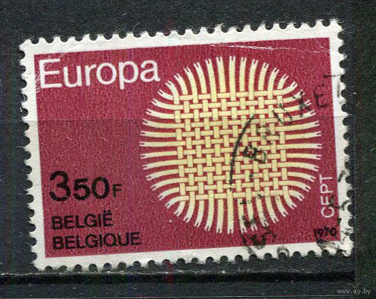 Бельгия - 1970 - Европа (C.E.P.T.) - Пылающее солнце 3,50Fr - [Mi.1587] - 1 марка. Гашеная.  (Лот 10Gg)-T2P26