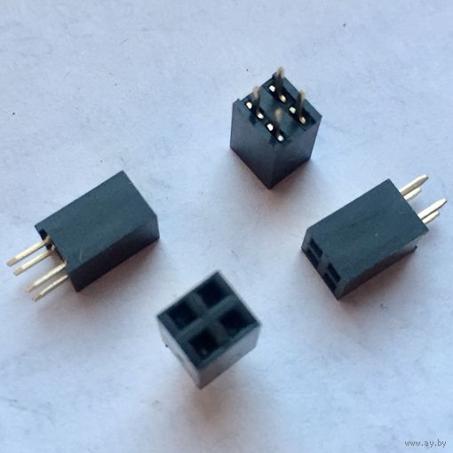 PBD-2*2 ((цена за 20 штук)) разъем штыревой на плату. DS1023-2x2, Гнездо 2.54мм. PBD-4. Dupont