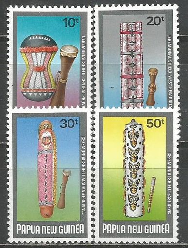 Папуа Новая-Гвинея. Церемониальные жезлы. 1984г. Mi#479-82. Серия.