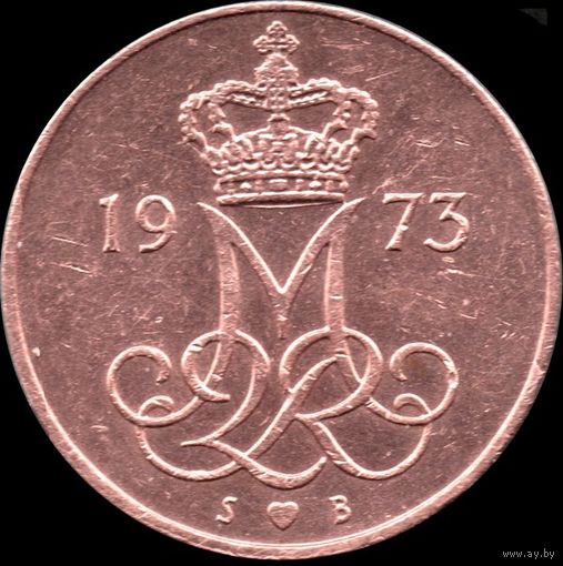 Дания 5 эре 1973 г. КМ#859 (10-4)