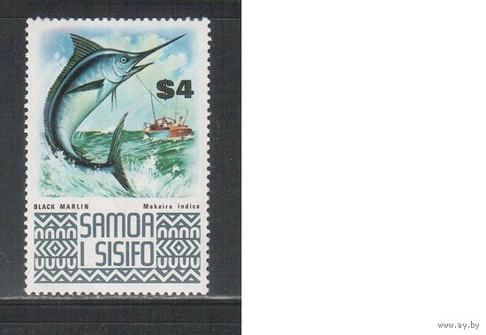 Самоа -1974 (Мих.297) , ** , Морская фауна, Рыбы,(одиночка)