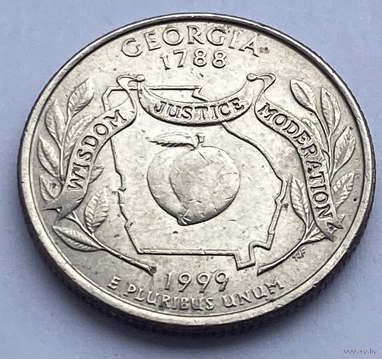 25 центов 1999 г. Джорджия, США