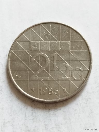 Нидерланды 2,5 гульден 1986
