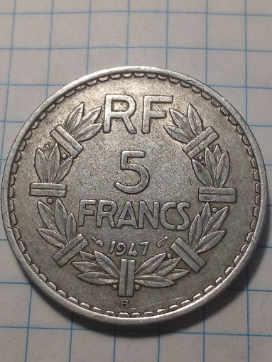 5 франков Франция 1947 год