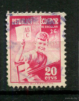 Эквадор - 1954/1957 - Кампания грамотности. Zwangszuschlagsmarken - [Mi. 79z] - полная серия - 1 марка. Гашеная.  (LOT AL59)