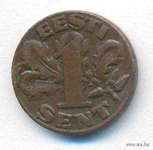 Эстония 1 сент 1929 г. Br _состояние VF