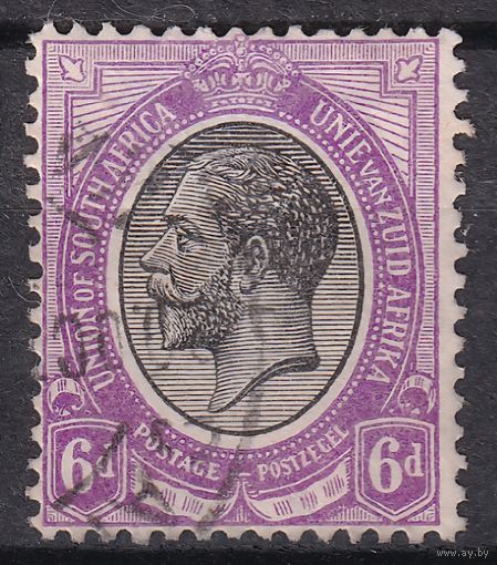 196.BrK. Великобритания. Колонии. Южно - Африканский Союз. Георг V. Стандарт. 1913 г. 6d. Mi.#10.