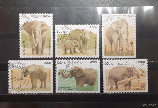 Лаос. 1997 год. Фауна. Слоны (1307)