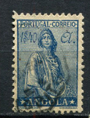 Португальские колонии - Ангола - 1932/1946 - Жница 1,4A - [Mi.247] - 1 марка. Гашеная.  (Лот 107AZ)