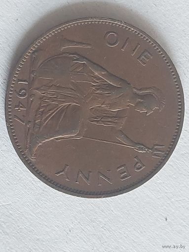1 пенни 1947 великобритания