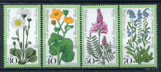 Берлин - 1977г. - Луговые цветы - полная серия, MNH, одна марка с полосой на клее [Mi 556-559] - 4 марки