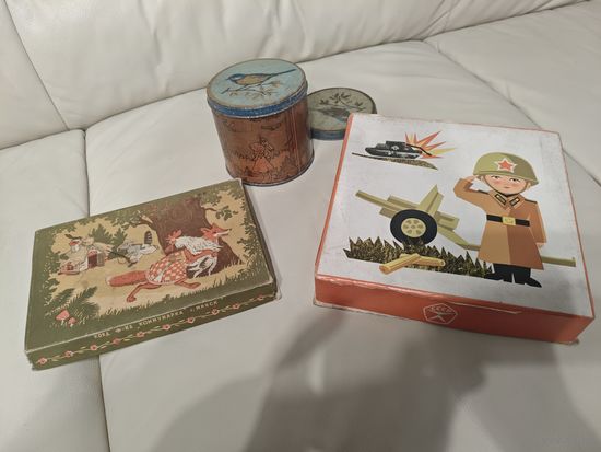 Коробки от конфет и печенья СССР (Коммунарка)