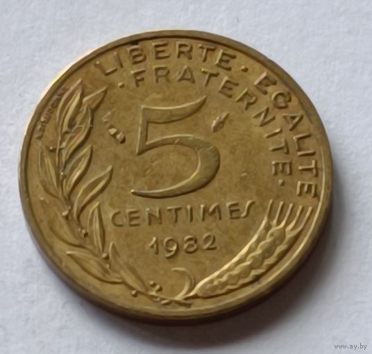 Франция. 5 сантимов 1982 года.