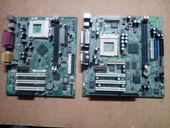 Материнские платы Socket 370 2 штуки , неисправные.