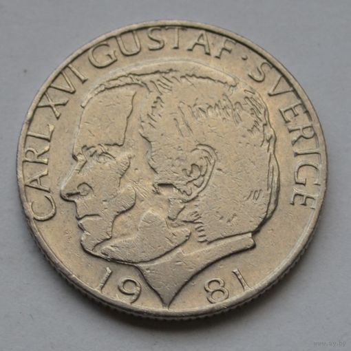 Швеция, 1 крона 1981 г.