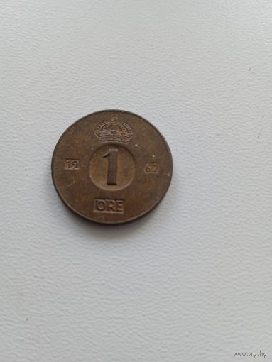 Швеция 1 оре 1967 г.