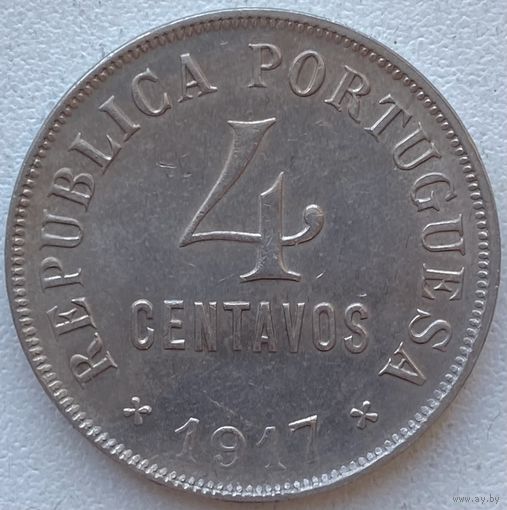 Португалия 4 сентаво 1917 г.