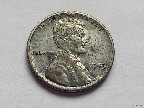 США 1 цент 1943 г. Стальной.