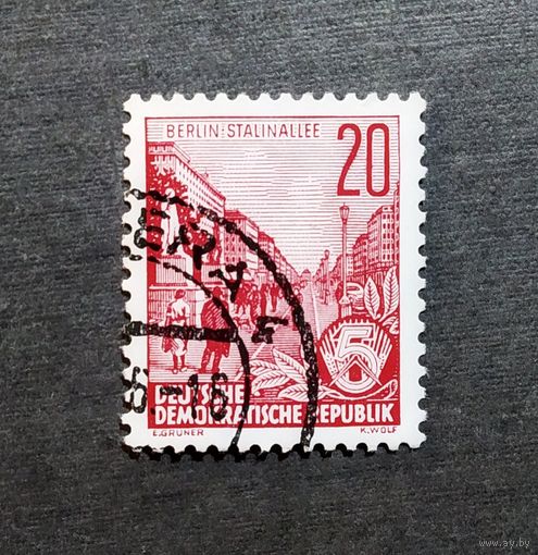 Марка ГДР 1957 год Стандартный выпуск