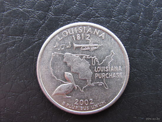 1\4 доллара,2002 Луизиана. США.