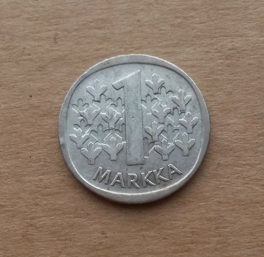 Финляндия, 1 марка 1966 г., серебро 0.350, выпуск в 1964-1968 гг.