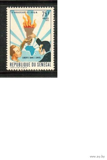 Сенегал-1973 (Мих.,524) ,  ** , Африканский союз, Карта(одиночка)