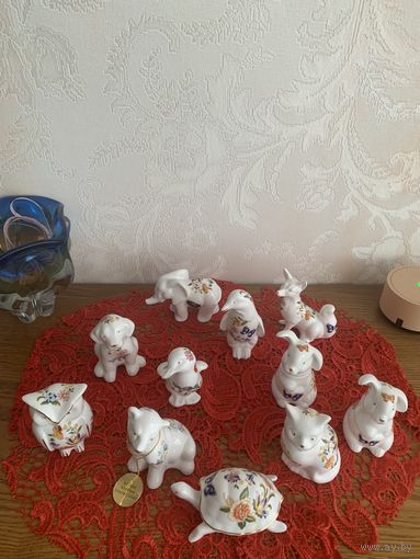 Фарфоровые фигурки AYNSLEY Англия 3 шт