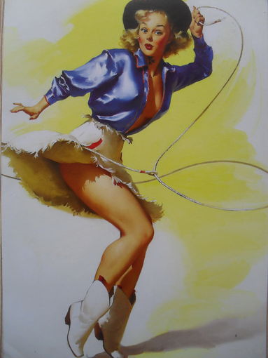 ОТКРЫТКА ПРОШЕДШАЯ ПОЧТУ. PIN-UP. худ. GIL ELVGREN.