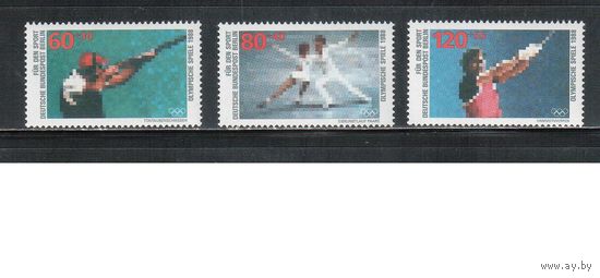 Германия(Берлин)-1988(Мих.801-803)  **  , Спорт,  ОИ-1988, (полная серия)