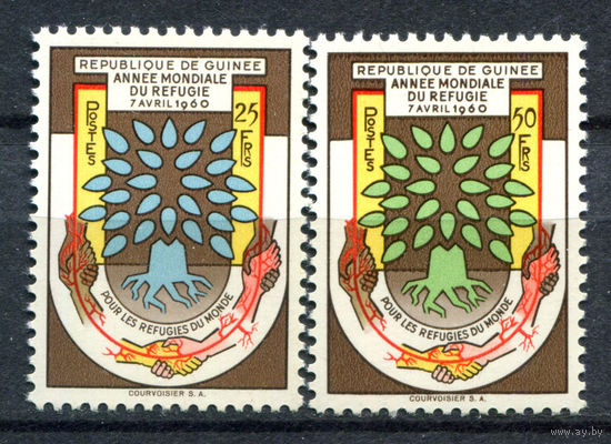Гвинея - 1960г. - Всемирный год беженцев - полная серия, MNH, 1 марка с незначительной потёртостью на клее [Mi 42-43] - 2 марки