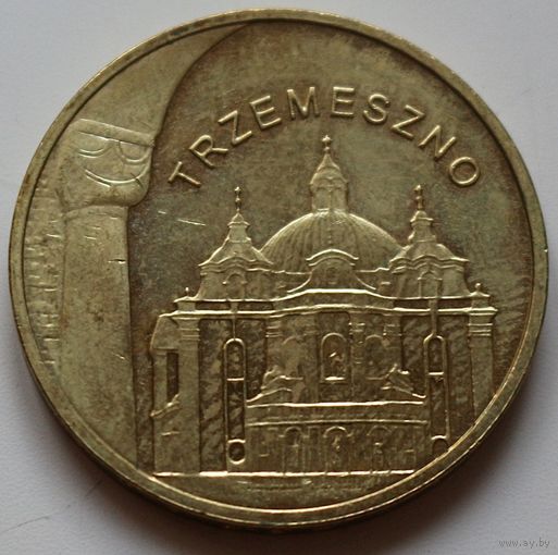 Польша 2 злотых 2010 год "Города Польши - Тшемешно"