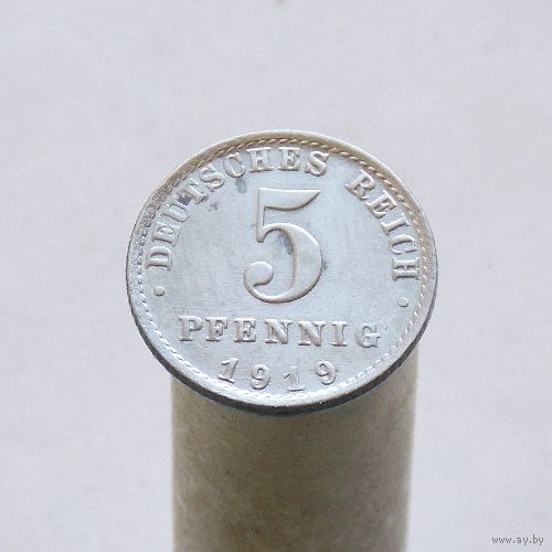 Германия 5 пфеннигов 1919 A