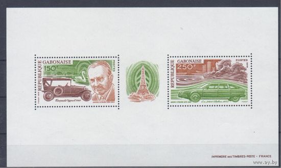 [1131] Габон 1978. Автомобили Ситроен. БЛОК. MNH. Кат.18 е.