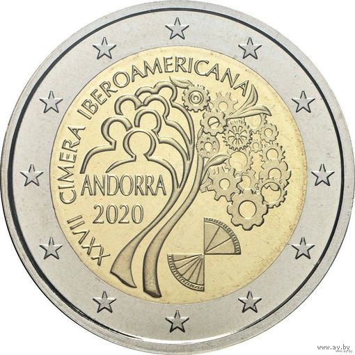 2 евро 2020 Андорра Иберо-Американский Саммит в Андорре BU