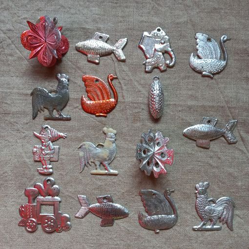 Ёлочные игрушки СССР пластик