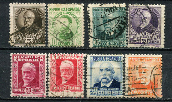 Испания (Республика II) - 1931/1932 - Известные личности - 8 марок. Гашеные.  (Лот 21Fx)-T25P35