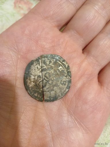 Пражский грош с надчеканом