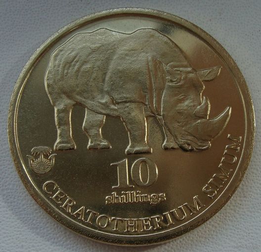 Биафра. "Провинция Нигерии" 10 шиллингов 2020 год "Белый носорог" UNUSUAL